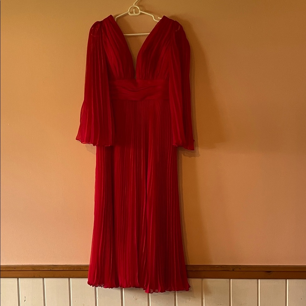 Cinderella Vibrant Red Long Sleeve Dress